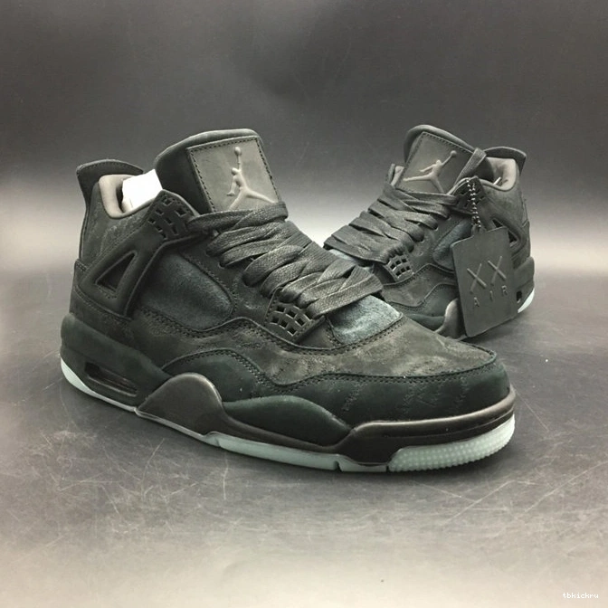 Rep TBkick Jordan Retro 4 Seasonal Black 3873 Kaws 930155- 1029